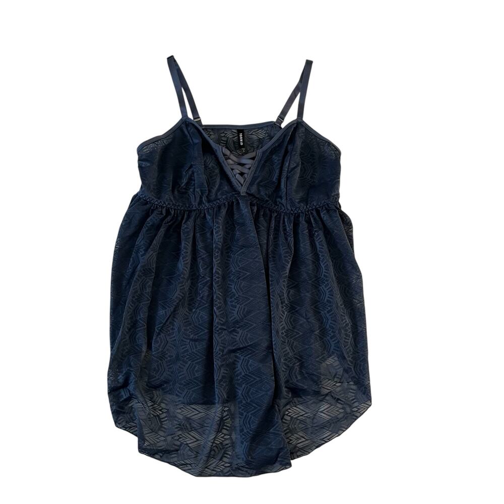 Torrid Plus Size Blue Lace Babydoll Sleep Dress Wmns 3X